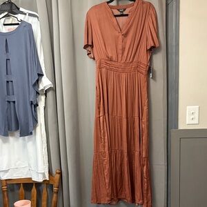 Simply Vera Vera Wang Terracotta Maxi Dress